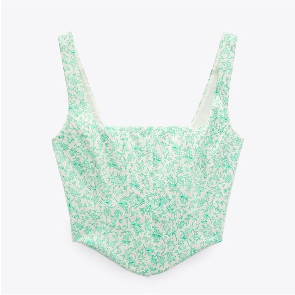 Zara poplin corset top